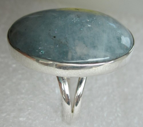 RARITÄT echter NATUR Aquamarin RING Gr18 925 Silber blauer Beryll RIESIG 26x18 - Bild 3 von 3