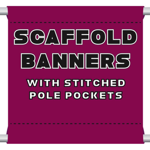 3FT x 3FT SINGLE AND DOUBLE SIDED BANNERS WITH POLE POCKETS SCAFFOLD - Picture 4 of 4