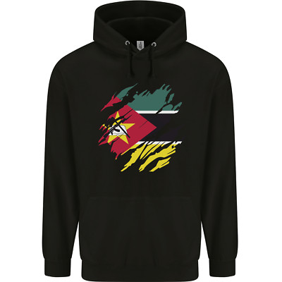 Zerrissen Mosambik Flagge Mosambikanischer Tag Fußball Kinder Kids Hoodie