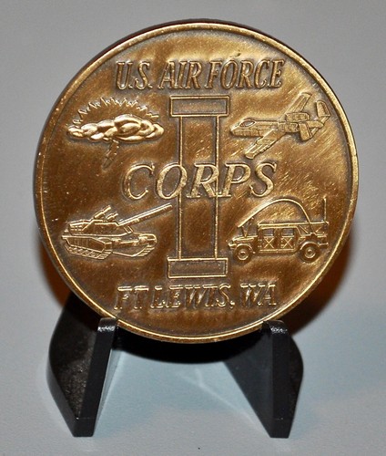 USAF Air Force 1st Air Support Operations Group Ft Lewis I Corps Challenge Coin - Picture 2 of 2