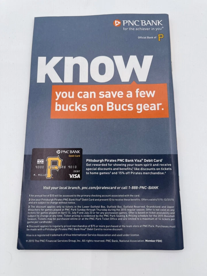 Andrew McCutchen 2015 FIRST PITCH MAGAZINE PITTSBURGH PIRATES Braves & Reds - Image 2 of 2