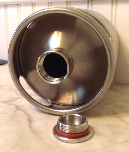 Metal Keg Liquor Beer Decanter / Flask - Great Lakes Brewing Co. 7.5" tall - Picture 6 of 7