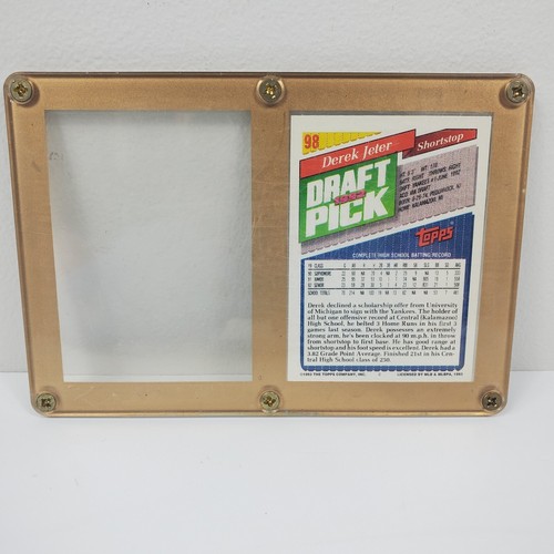 Tarjeta de novato 1993 Topps Derek Jeter #98 radiocontrol New York Yankees MLB HOF - Imagen 4 de 9