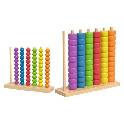 Wooden Color Sorting Stacking Toys Sensory Toy Wooden Stacking Beads Counting