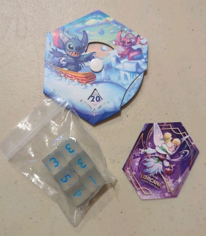 Lorcana Winterspell Accessories: Lore Counter, Die, & Sticker