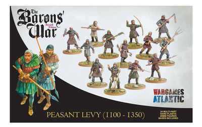 #ad Wargames Atlantic: The Baron#x27;s War Peasant Levy 24 Hard Plastic Figures $39.95
