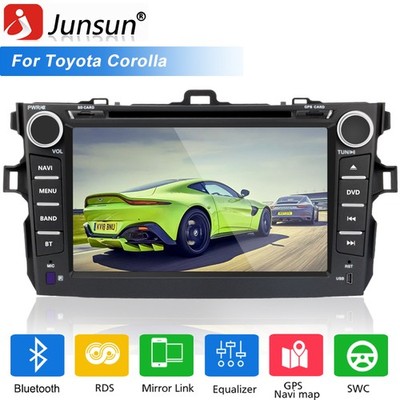 JUNSUN 8'' Car Stereo Radio For Toyota Corolla 2007-2011 GPS FM Bluetooth CD DVD