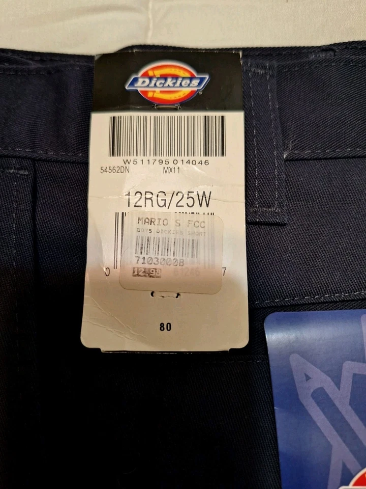 DICKIES Boys 12RG Khaki Shorts Flat Front Classic Fit School Uniform  Lot of 2 - Image 3 of 4