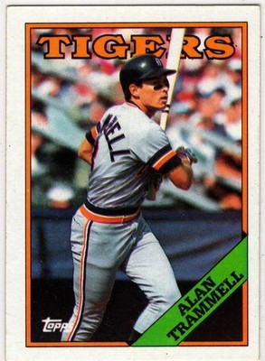 1988 Topps Baseball Alan Trammell No. 320 Detroit Tigers
