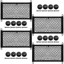 4 Pack Small Cargo Net, 17.7x9.8'' DEDC Large Storage Nets for Campervans, Do...