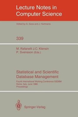 Statistical and Scientific Database Management: Fourth International Working