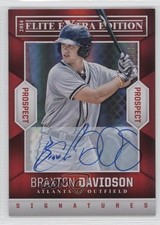 2014 Panini Elite Extra Edition Prospects 365/499 Braxton Davidson #1 Auto 0u7