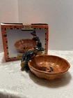 Witch Halloween Candy Dish Pumpkin Debbie Mumm SAKURA - Hand Painted with Box