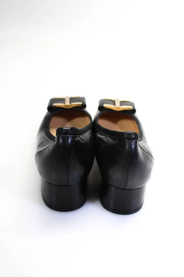 Zapatos de salón Sesto Meucci para mujer punta redonda tacón bajo sin cordones negros talla 8,5 estrechos Foto 3 de 4