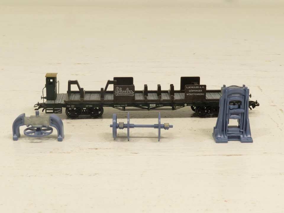 Marklin 2001 HO Museum Heavy Duty Stake Flat Car/Press Load LN - Image 4 of 4