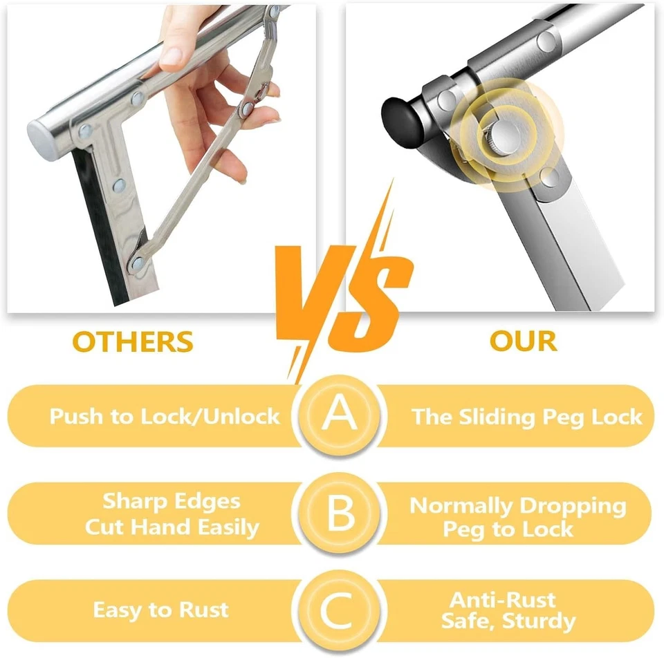 Tendero plegable 79 英寸 acero 不氧化 con 20 ganchos,内部/外部 — 第 2/4 张图片