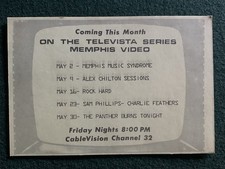 TELEVISTA PROJECTS postcard Memphis Alex Chilton Charlie Feathers Panther Burns