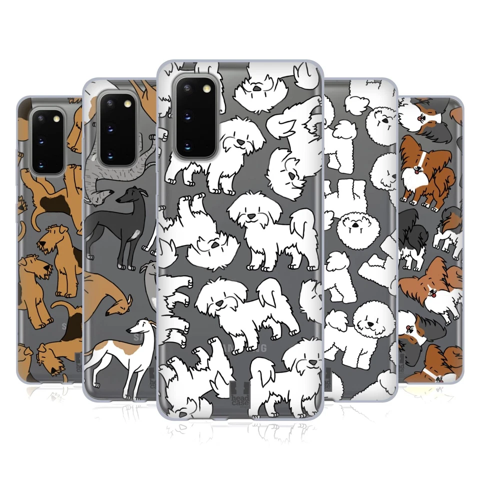 HEAD CASE DESIGNS DOG BREED PATTERNS 4 GEL CASE & WALLPAPER FOR SAMSUNG PHONES 1 - Image 1 of 4