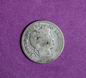 1911-S Barber One Dime #P33084