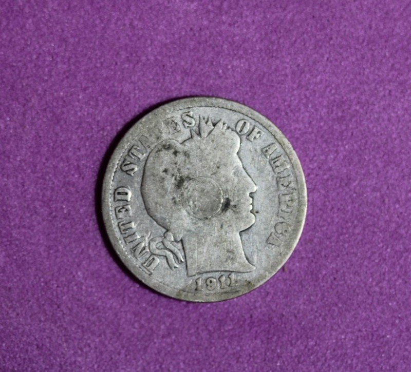 1911-S Barber One Dime #P33084