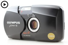 MINT Olympus mju II 35mm F2.8 Point Shoot Black Film Camera From JAPAN