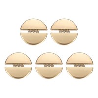 5 StüCk Metall-KnöPfe 18Mm Runde NäHknöPfe Mattgold