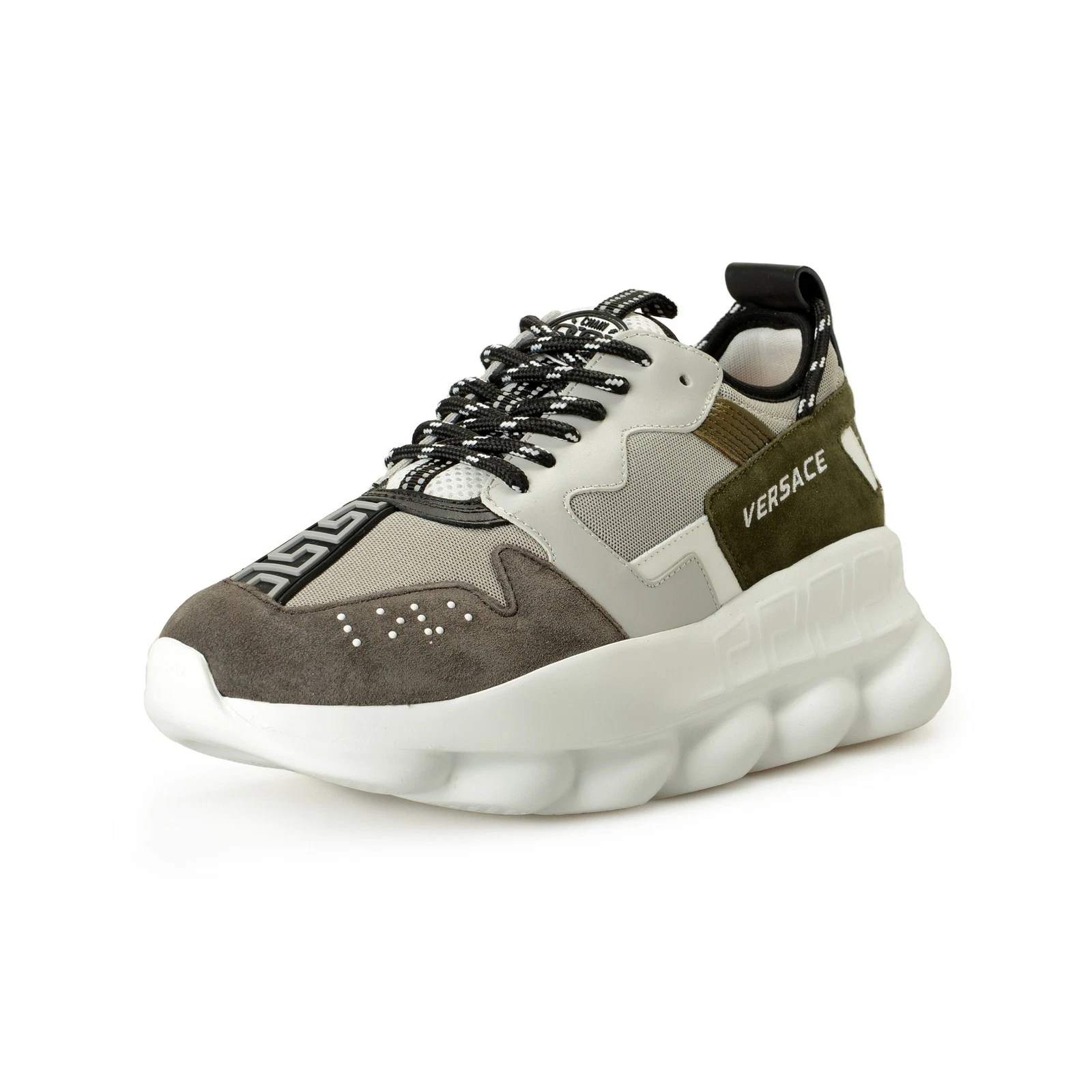 Versace — Versace Men's Suede & Leather "Chain Reaction" Sneakers Shoes US 11 IT 44