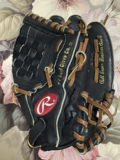 Rawlings RHT PP11CU 11 Inch Leather Black Baseball Glove