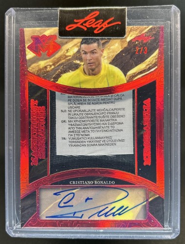 2023 Leaf Magnificence Cristiano Ronaldo Magnificent Red Tag Patch Auto #/3