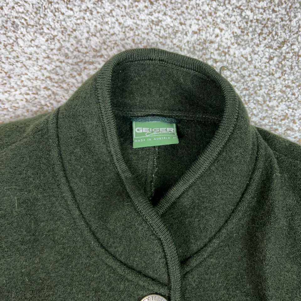 Chaqueta Geiger Mujer 40 Verde Pura Nueva Lana Hervida Abrigo Austriaco Hecho Austria Foto 2 de 4