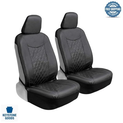 Faux Leather Car Seat Covers Set for Front Seats