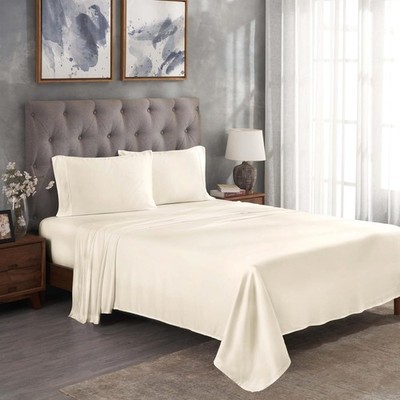 Superior Modal from Beechwood 300 Thread Bed Sheet Set, 1 Elastic Deep Pocket