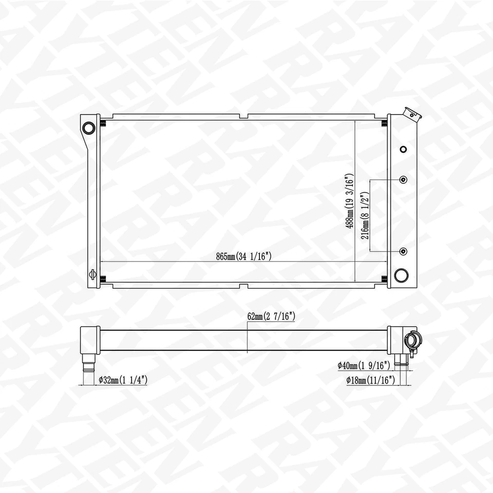 Radiator Fit for 1989-1991 Chevrolet R2500 Suburban Scottsdale V8 7.4L 7.4 V8 - Image 2 of 4