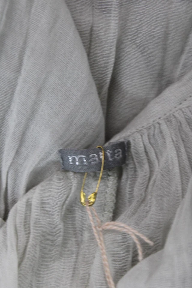 Traje de baño Matta para mujer de algodón transparente con cuello en V manga larga encubrimiento gris talla OS Foto 4 de 4