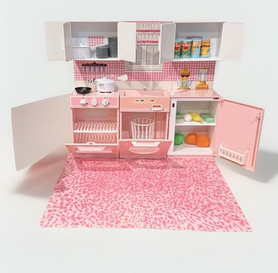 #ad Vintage Action Kitchen Center Sears Complete w PJ Sunsational Barbie $40.49