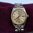 1961 Rolex Datejust Two Tone, 36MM, Silver Linen Dial, 1601, Stretched Band