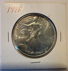 1996 Uncirculated American Silver Eagle 1 Oz .999 Fine Silver BU, Slight Toning