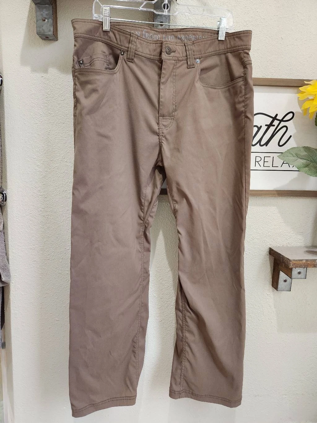 Prana Mens Pants Size 36 X 30 L Tan