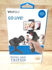 VIVITAR Pistol Grip Tripod for Smart Phones or Cameras Go Live Vlogger Series