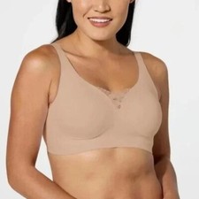 Rhonda Shear Invisible Edge Gel Bra Size XL Lace Inset  Internal Sling 659.1