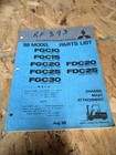 Mitsubishi Forklift Truck Parts List Book Manual Fgc 10 15 20 25 30 Fdc Aug '88