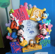 Walt Disney World 3D Resin Photo Frame Mickey Minnie Goofy Pluto Donald New D1