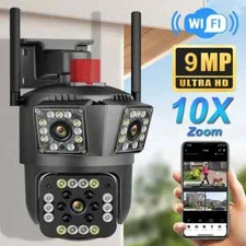 12MP Three Screen WIFI IP Camera PTZ Cam Ai Human Detection Security Cameras