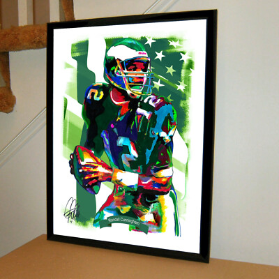 Randall Cunningham Philadelphia Eagles Football Poster Print Wall Art 18x24