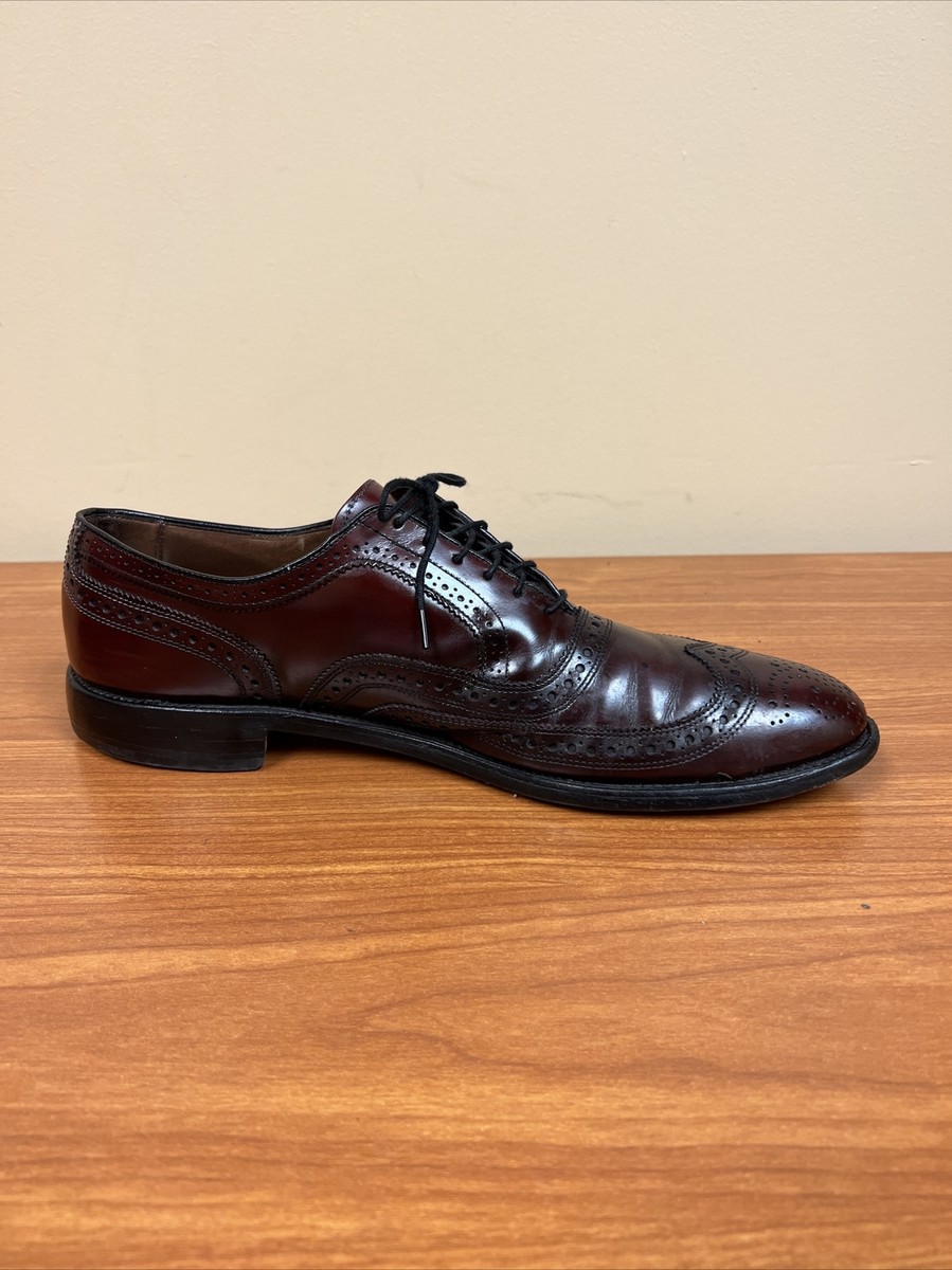 Allen Edmonds McAllister Burgundy Leather Wingtip Oxfords  display picture 2