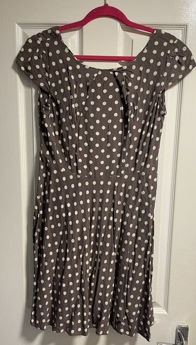 Wallis Brown Spot Dress Size 14 | eBay