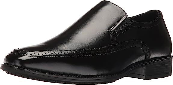 Men's Stacy Adams Acton Moc Toe Slip on Slip Resistant Black 20161