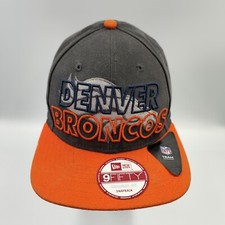 NFL Denver Broncos Spell Out Block New Era 9Fifty Adjustable Snapback Hat Cap