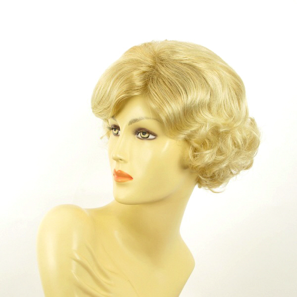Perruque courte blonde VALENTIA bonnet respirant et ajustement facile