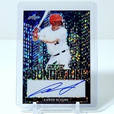 Aaron Schunk 2019 Leaf Flash Foundations On-Card Auto Blue 02/50 Rockies 